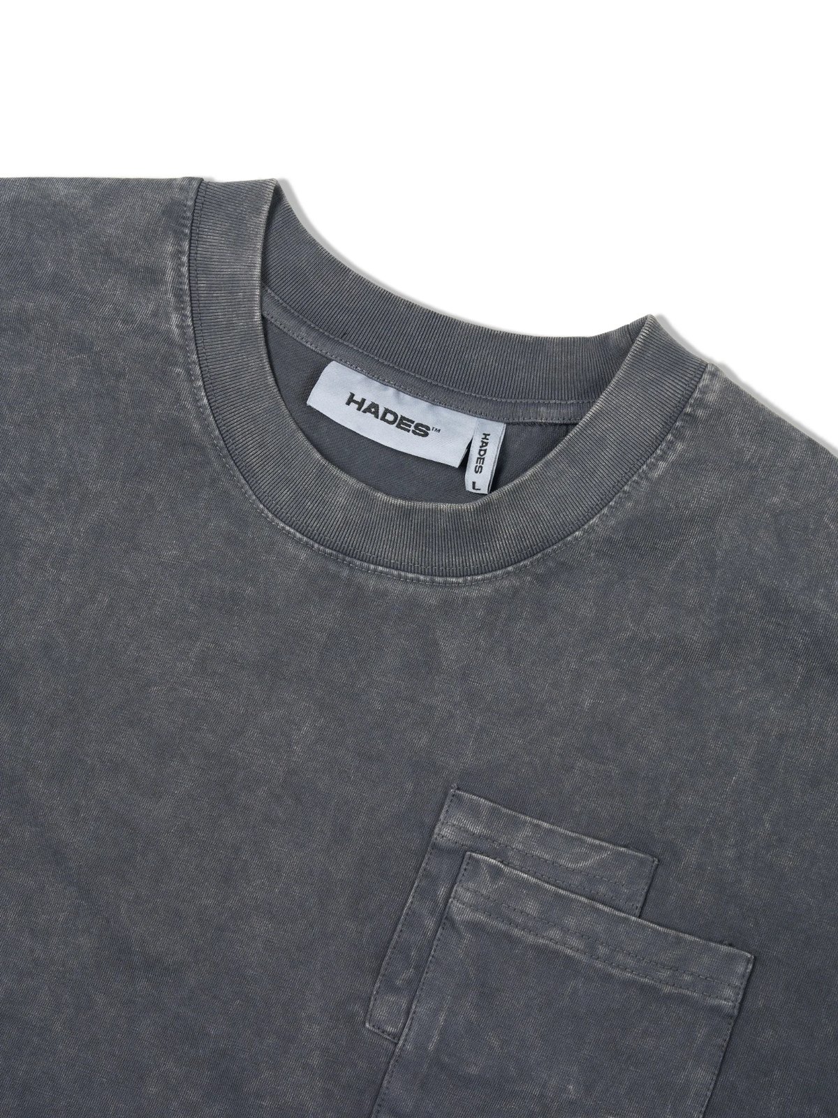 HADES Floral Pocket Tee - Grey Wash