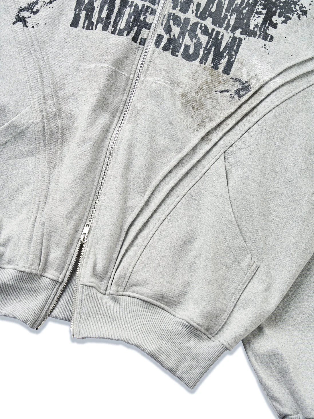 HADES Rock Solid Zip Hoodie - Grey