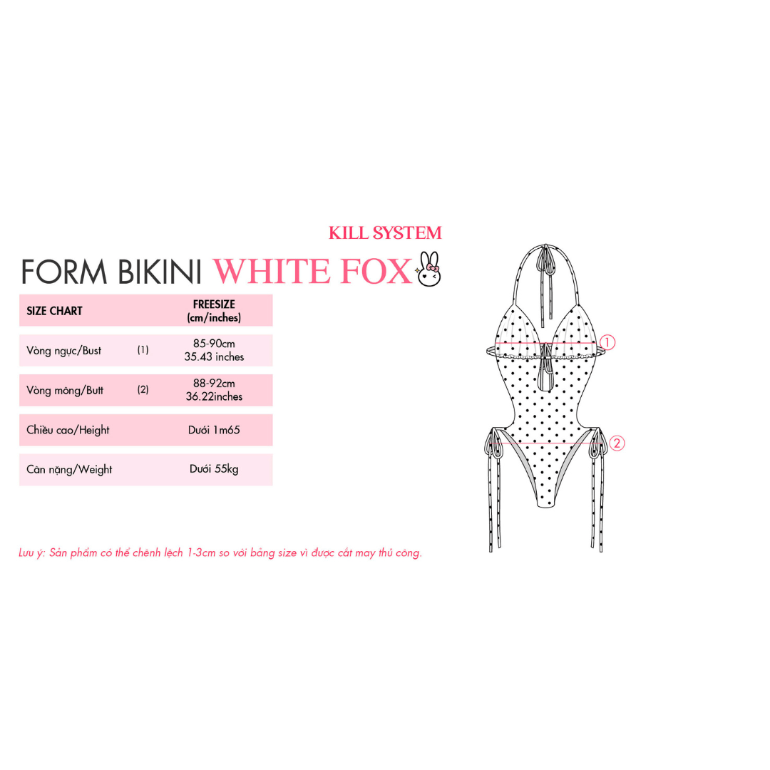 KILL SYSTEM White Fox 波點圖案比堅尼泳衣