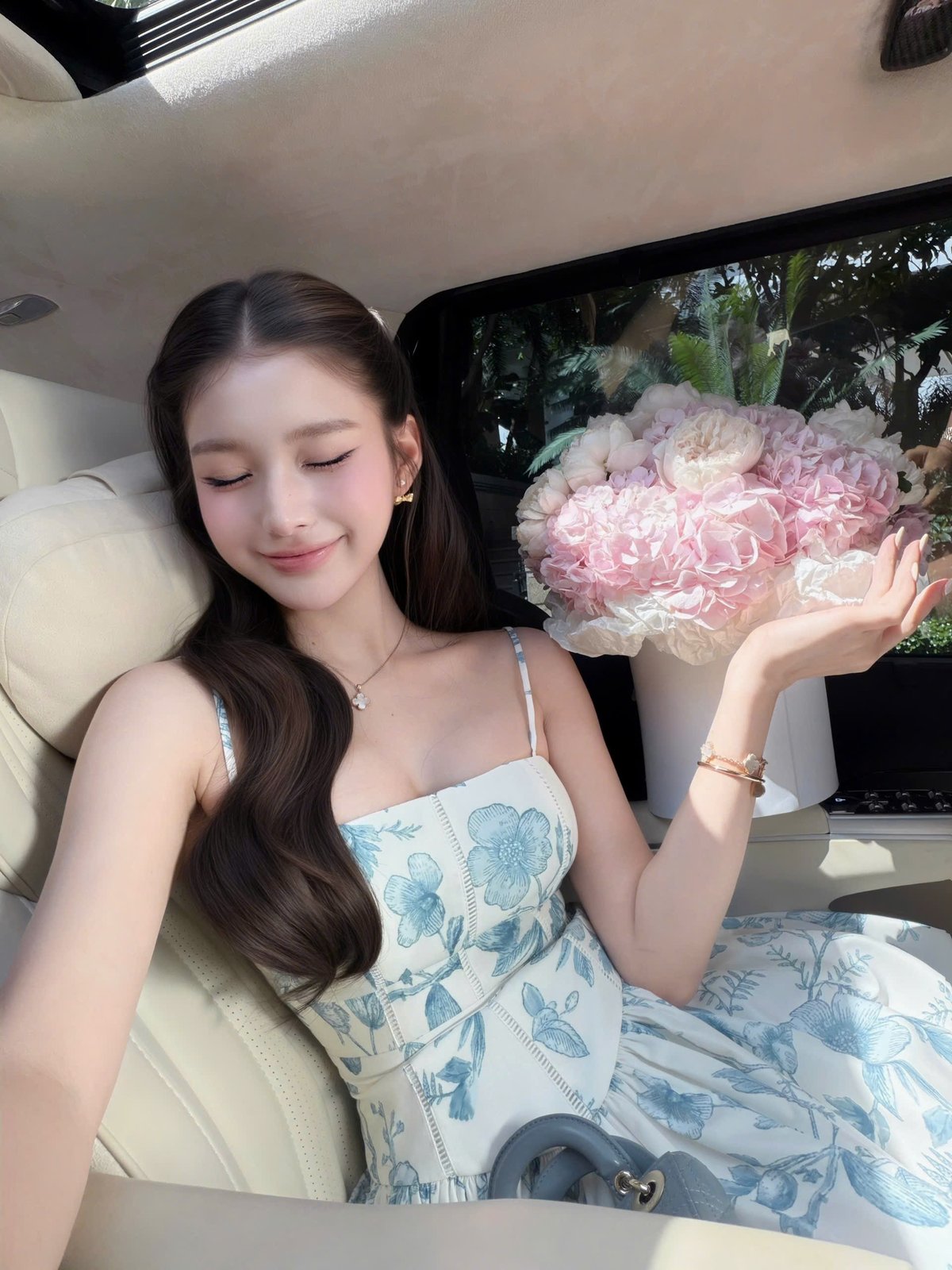 CHOU CHOU Floral A-Line Mini Dress