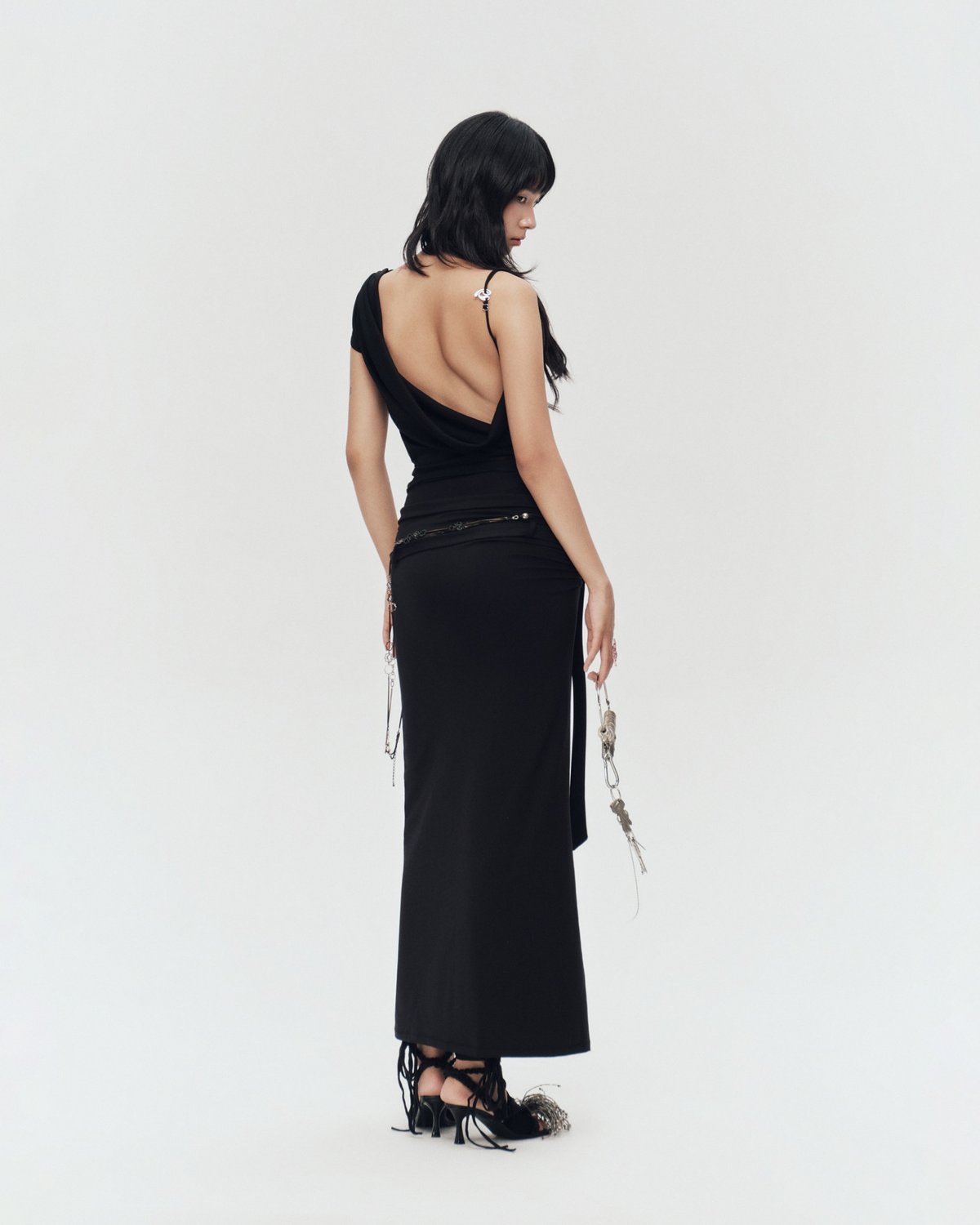 Bunnyhill SAMIR Ruched Backless Top - Black