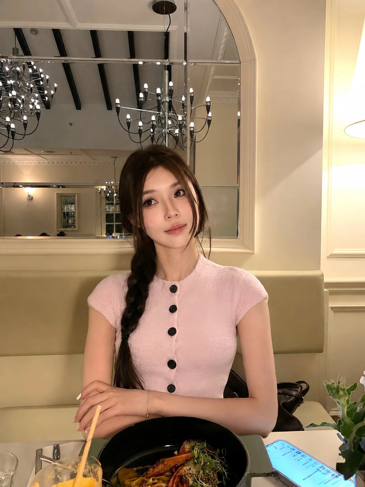 Sugar Crush Jubin Peplum 珍珠毛絨顯瘦上衣