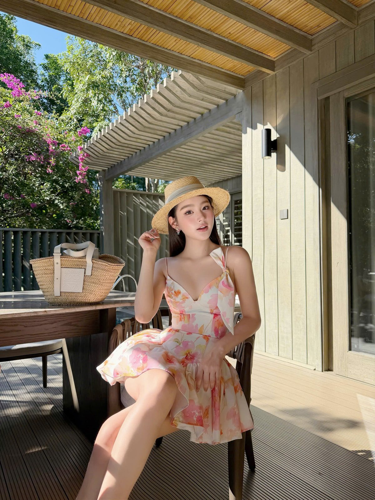 CHOU CHOU Multicolor Floral Mini Dress