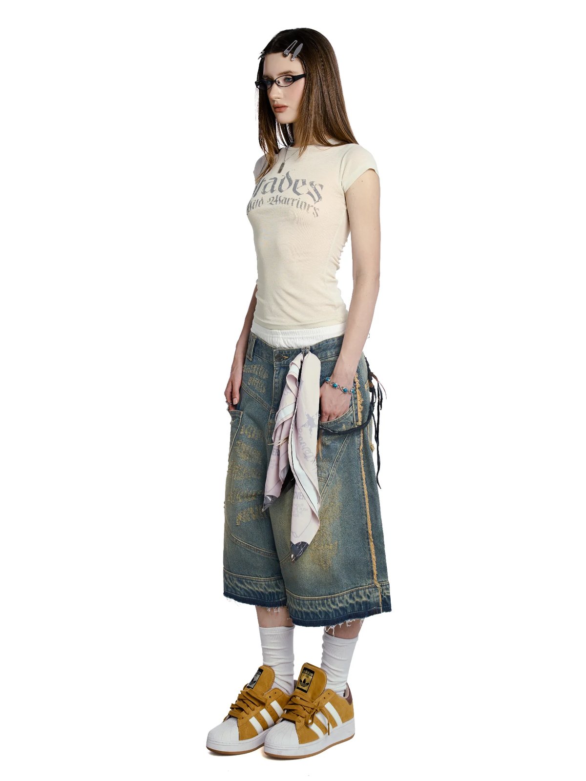 HADES Gothic Garden Baby Tee 復古印花修身短版 T 恤