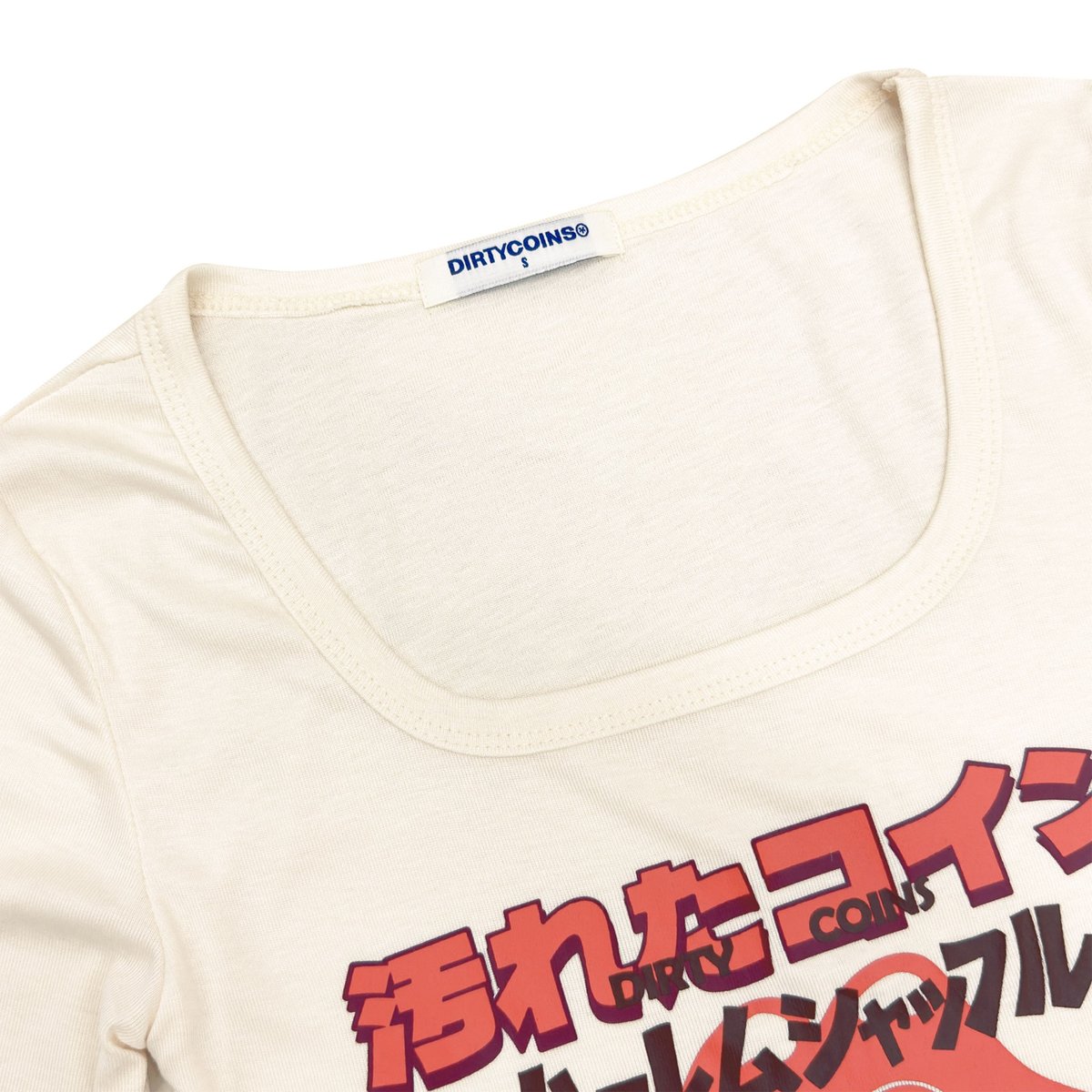DIRTYCOINS Baby Tee LS DCxRS JP Inspired Long Sleeve Crop Top