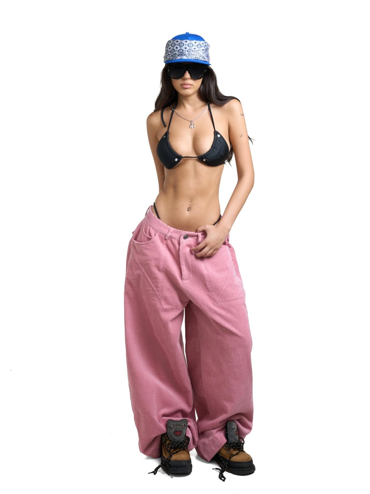HADES Pink Stardust Corduroy Wide Leg Pants