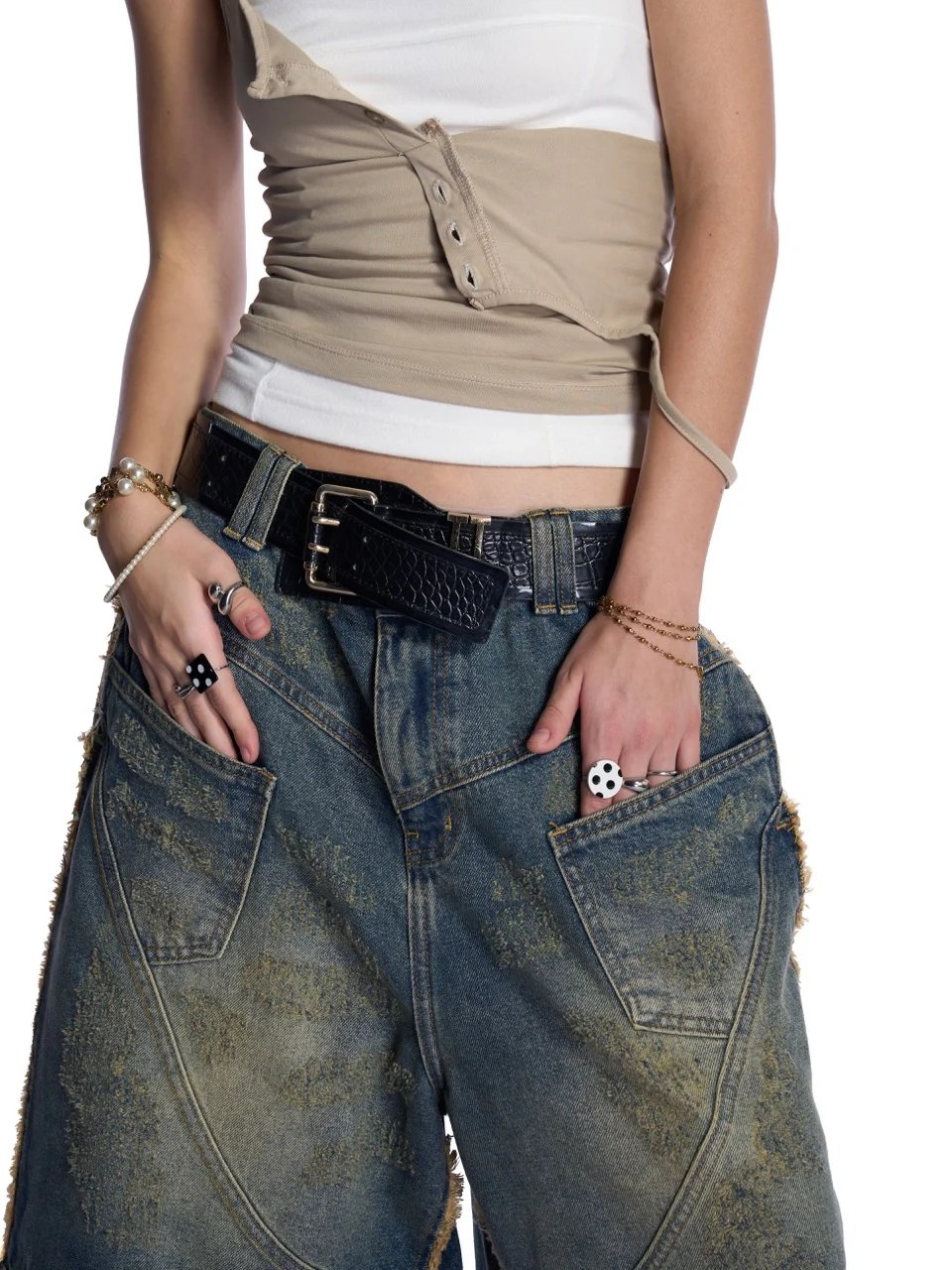 HADES Groovy Wash Denim Shorts