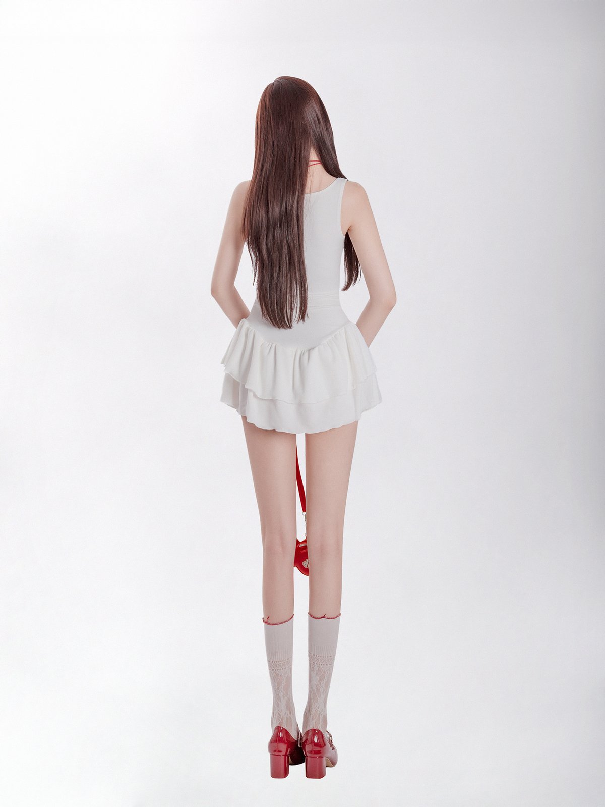 DKMV Gwen Two-Tier Ruffle Dress 雙層荷葉邊 A 字裙