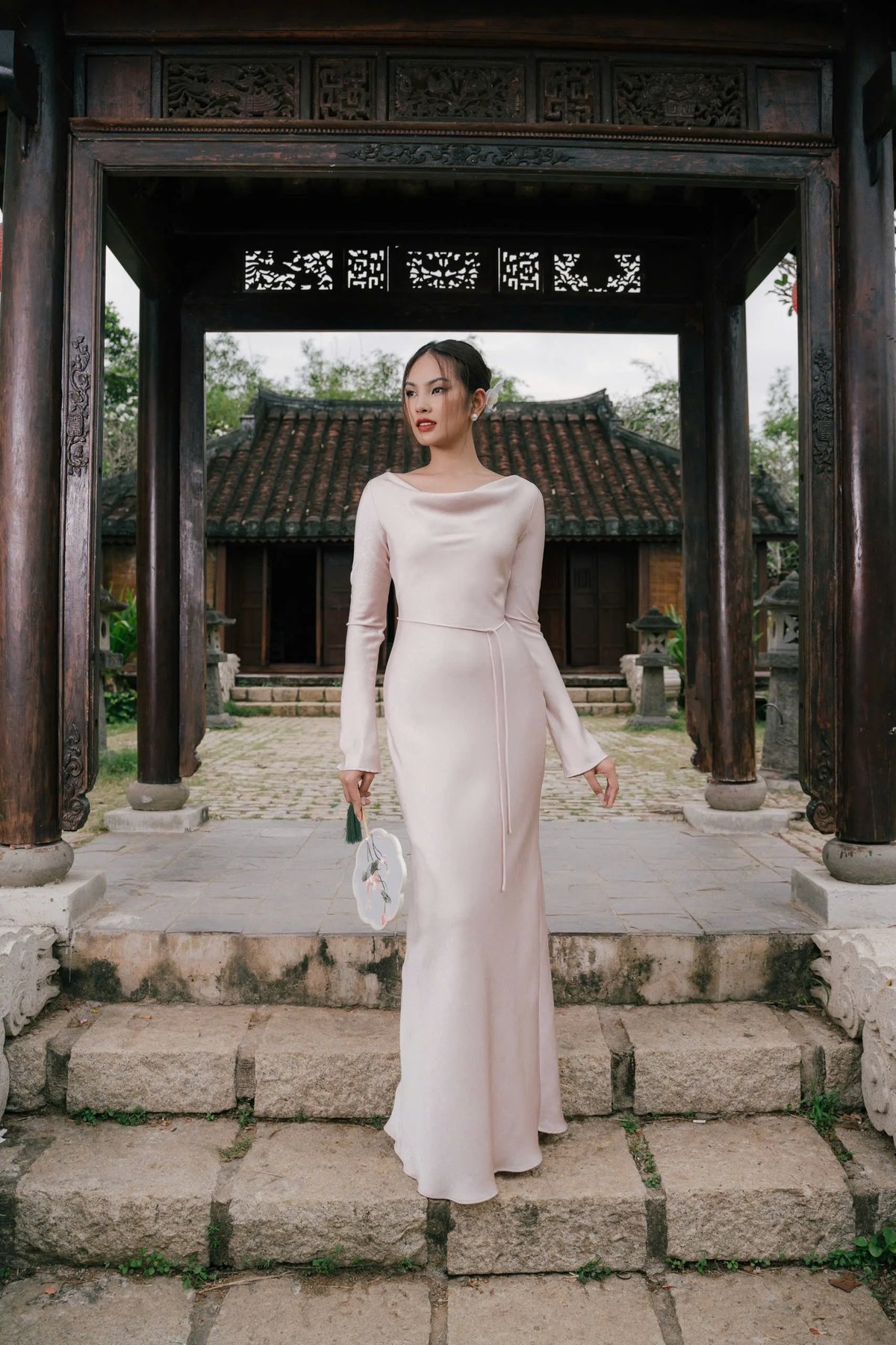 KISSERINE YEN Silk Brocade Long Dress 絲綢提花長裙