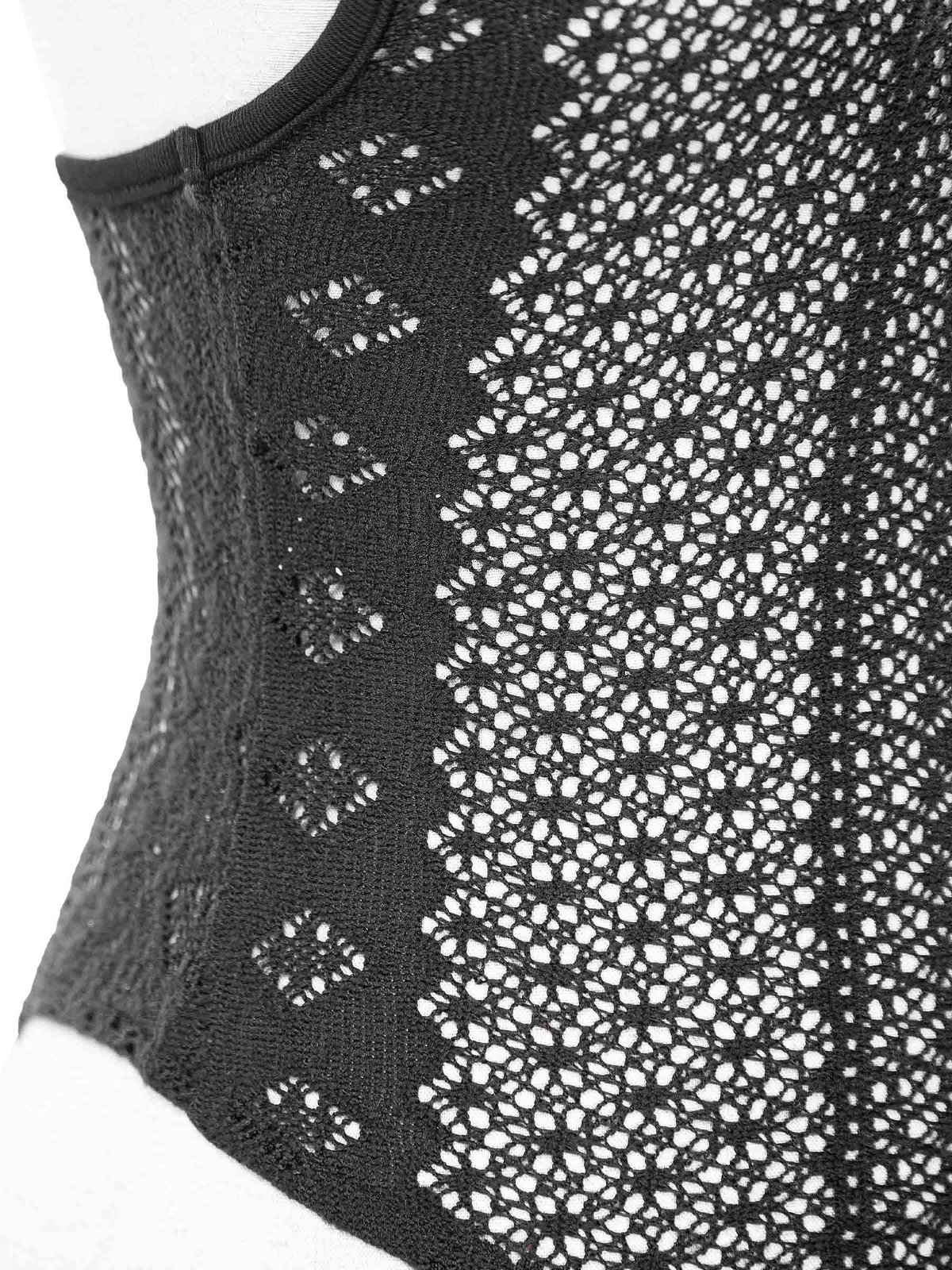 SISTERS Freja Sheer Knit Halter Bodysuit - White