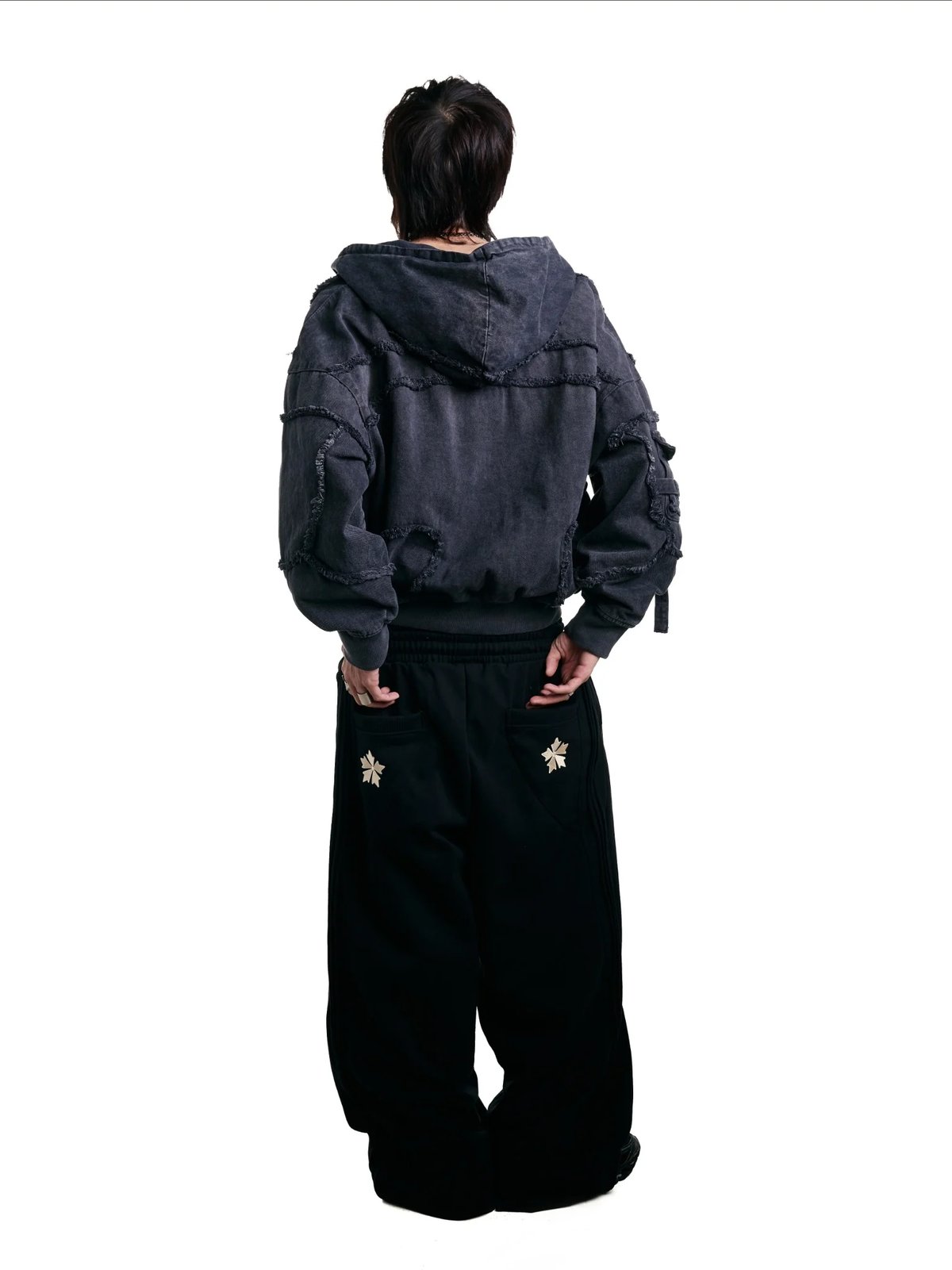 HADES Industrial Edge Zip-Up Hoodie - Grey