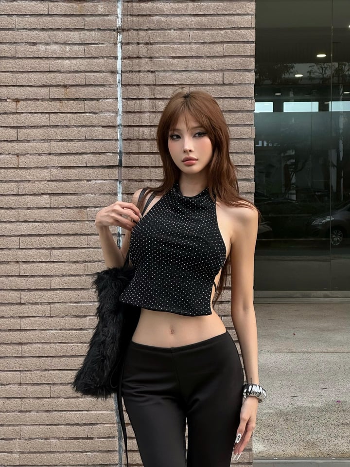KILL SYSTEM DABIN 水鑽點綴掛脖背心