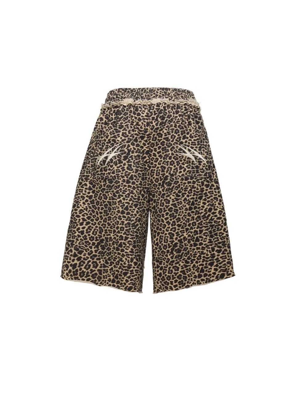 HADES Rugged Leopard Print Wide-Leg Shorts