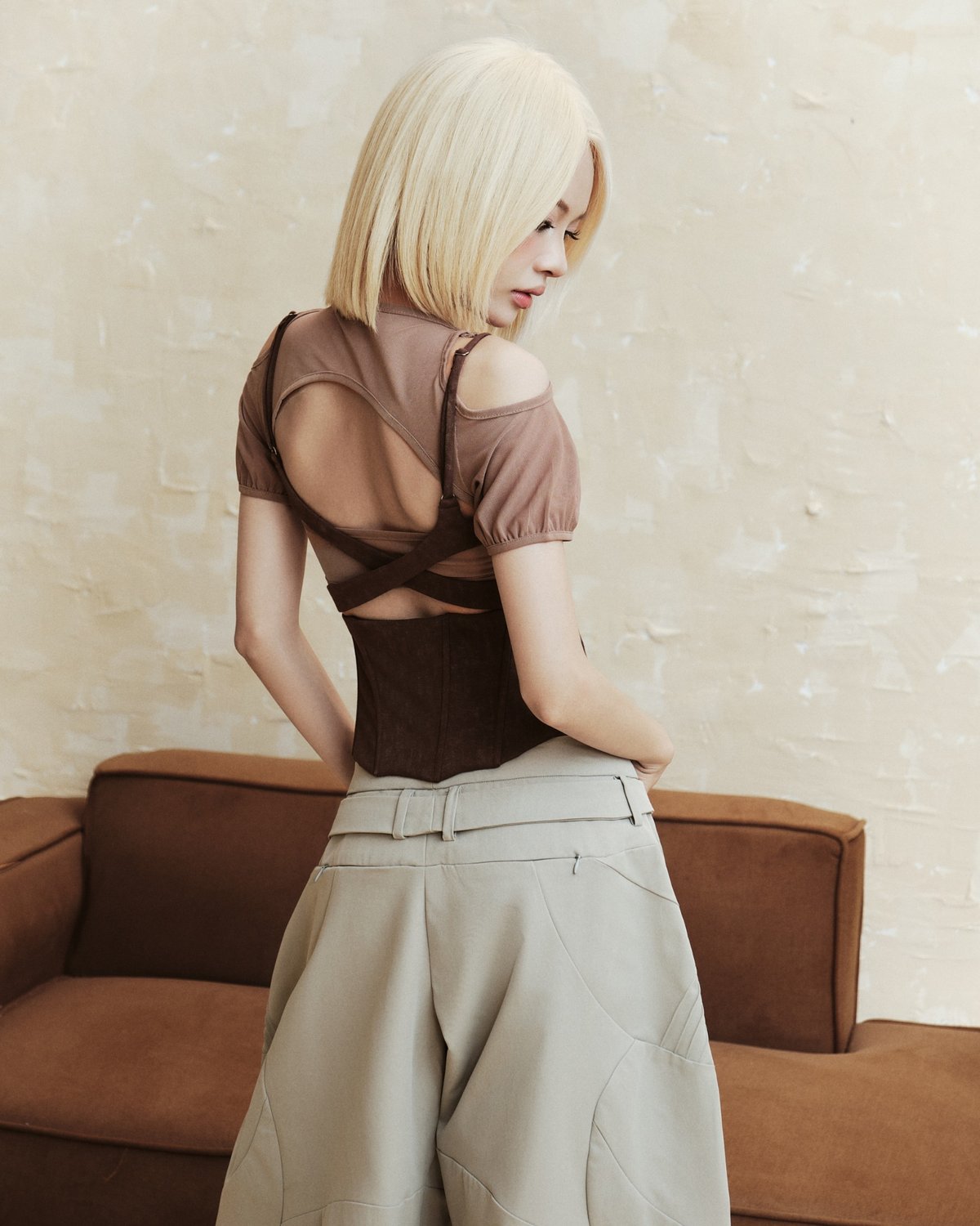 Bunnyhill CHARMESH TOP 兩件式套裝 - 棕色