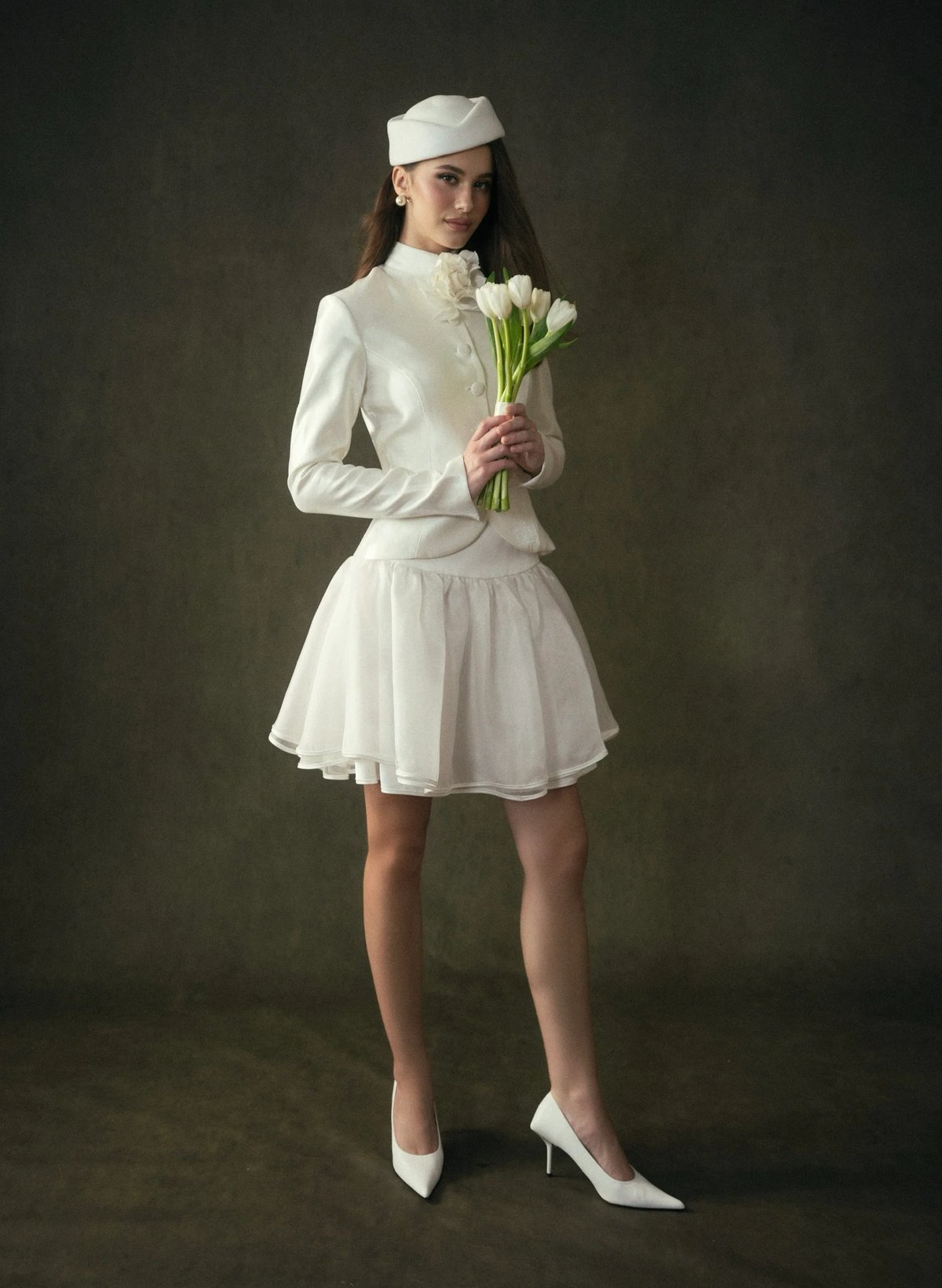 KISSERINE MONIQUE Blazer - Ivory White