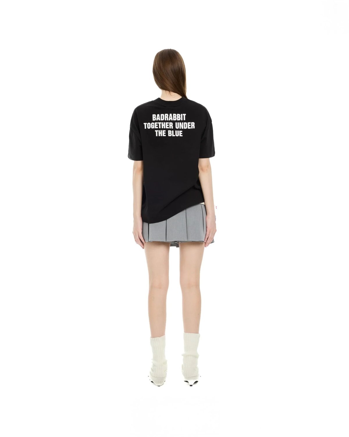 BAD RABBIT Sticky Rabbit 黑色棉質印花短袖 T-shirt