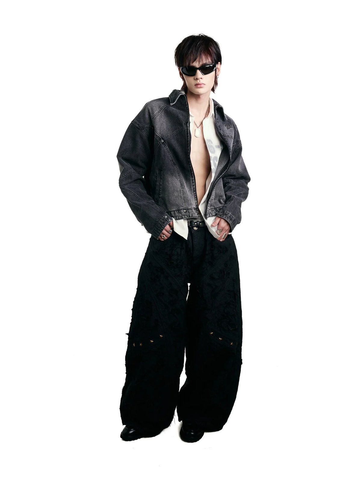 HADES WASHED MATRIX 水洗復古丹寧夾克