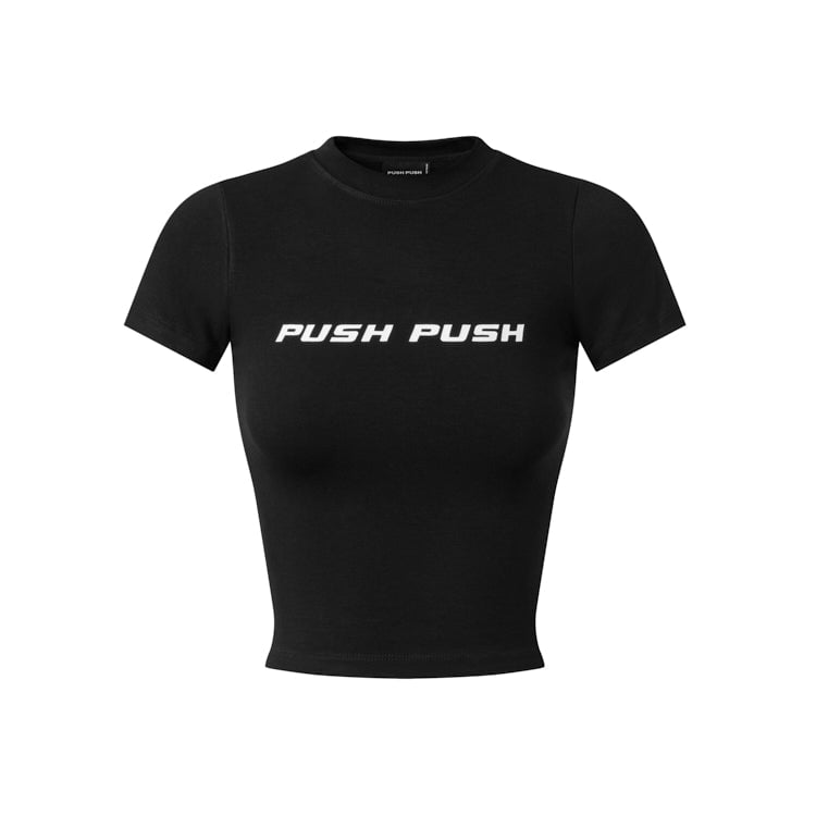 PUSH PUSH PWR BABY TEE Cropped Slim Fit T-Shirt