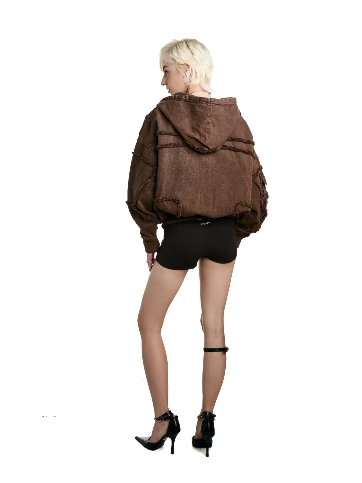 HADES Industrial Edge Zip-up Hoodie - Brown