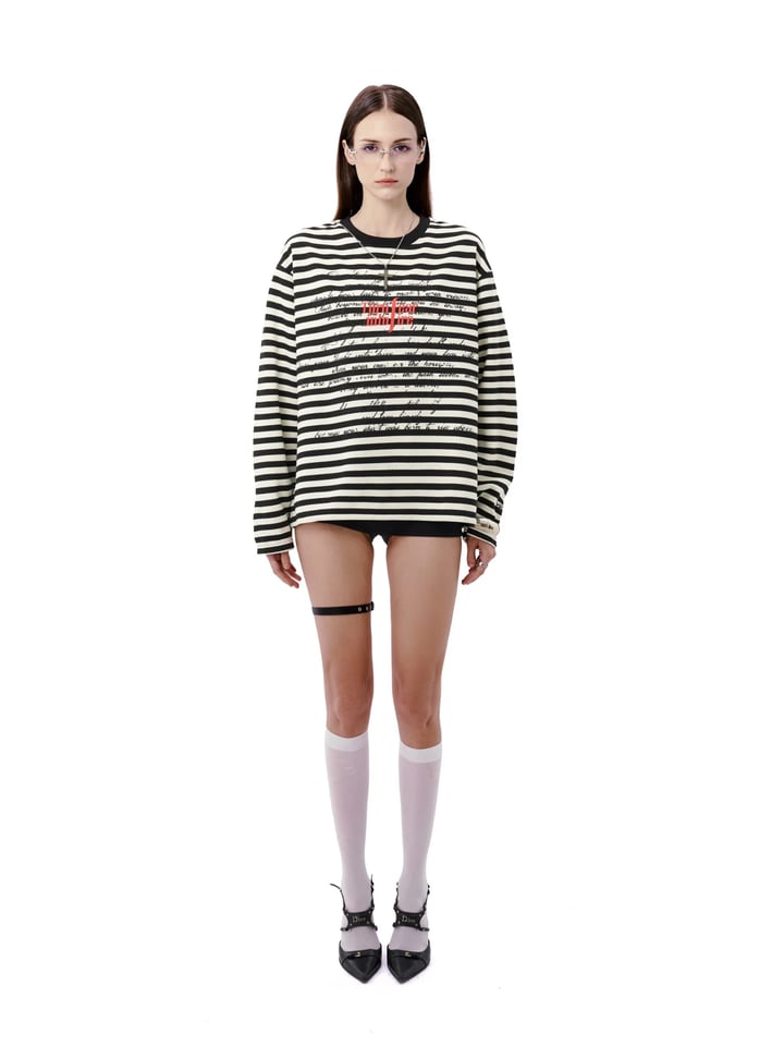 HADES Nightstrile Striped Long Sleeve Unisex T-shirt T恤