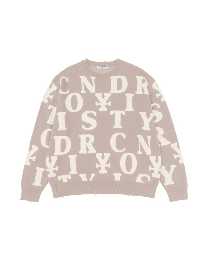 DIRTYCOINS Letters Monogram 字母織花針織毛衣