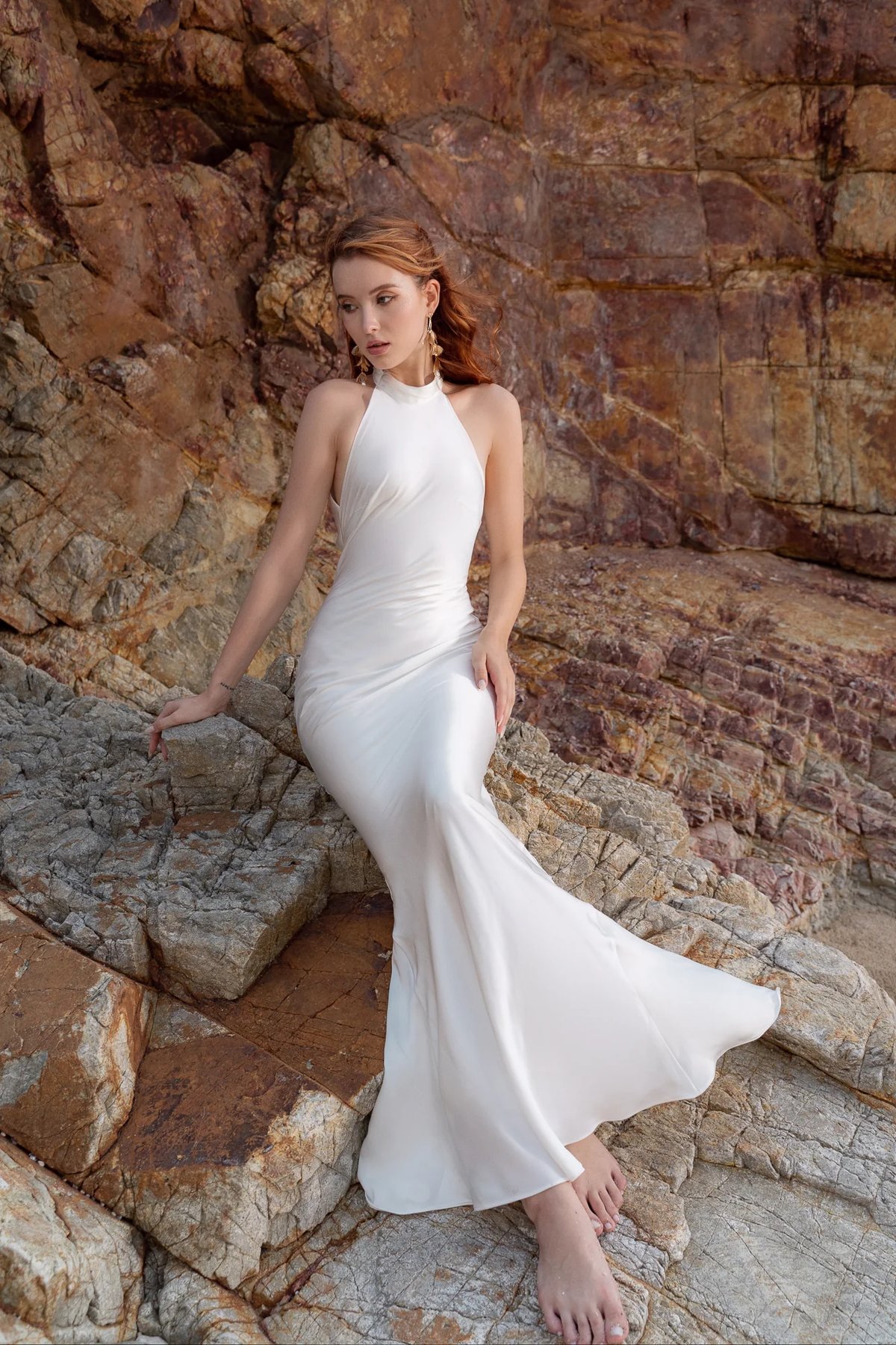 KISSERINE TIFFANY Silk Fishtail Dress