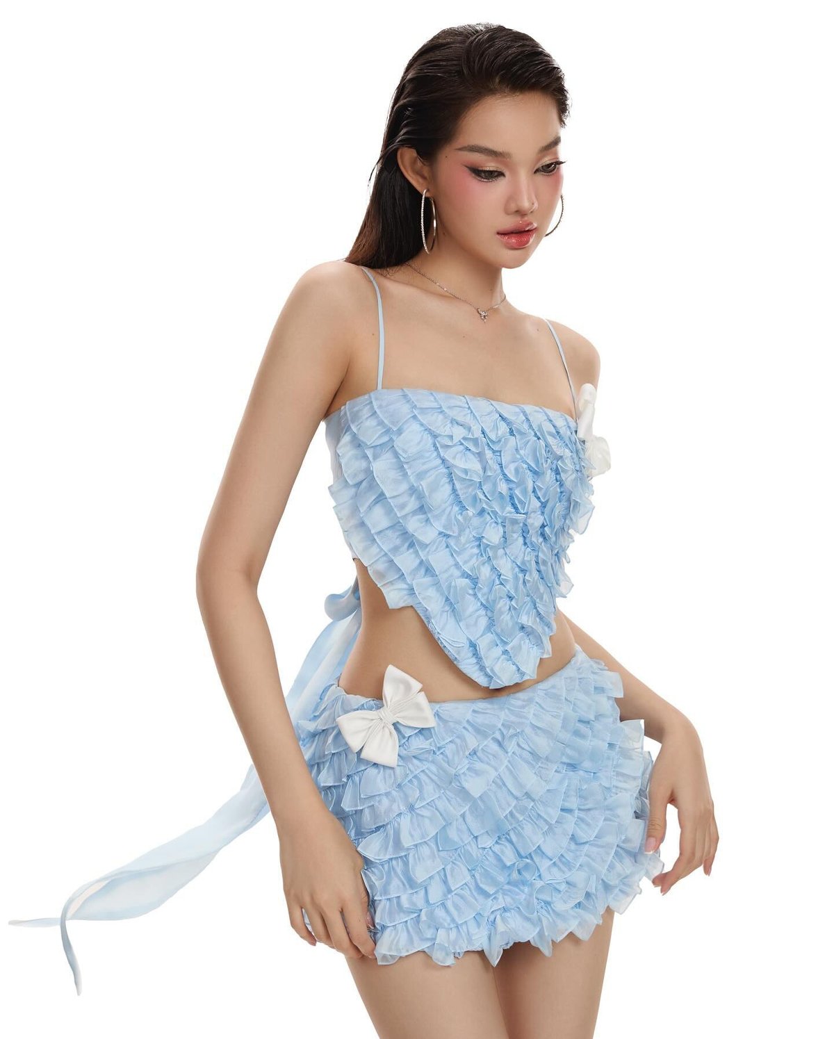 LANE CÌ Beolly Set 甜美荷葉邊兩件套裝