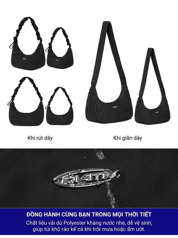 DKMV Poing Bag-40 Black Shoulder Bag