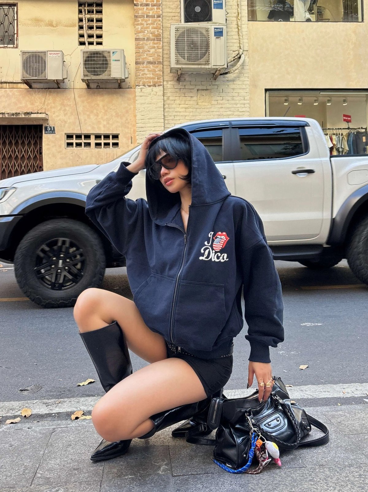 DIRTYCOINS DCxRS US Tongue Zip Up Hoodie