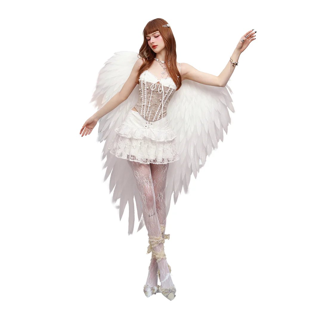 AIAI OFFICIAL Jenny Lace-Trim Corset Top 前扣蕾絲細肩帶束身衣
