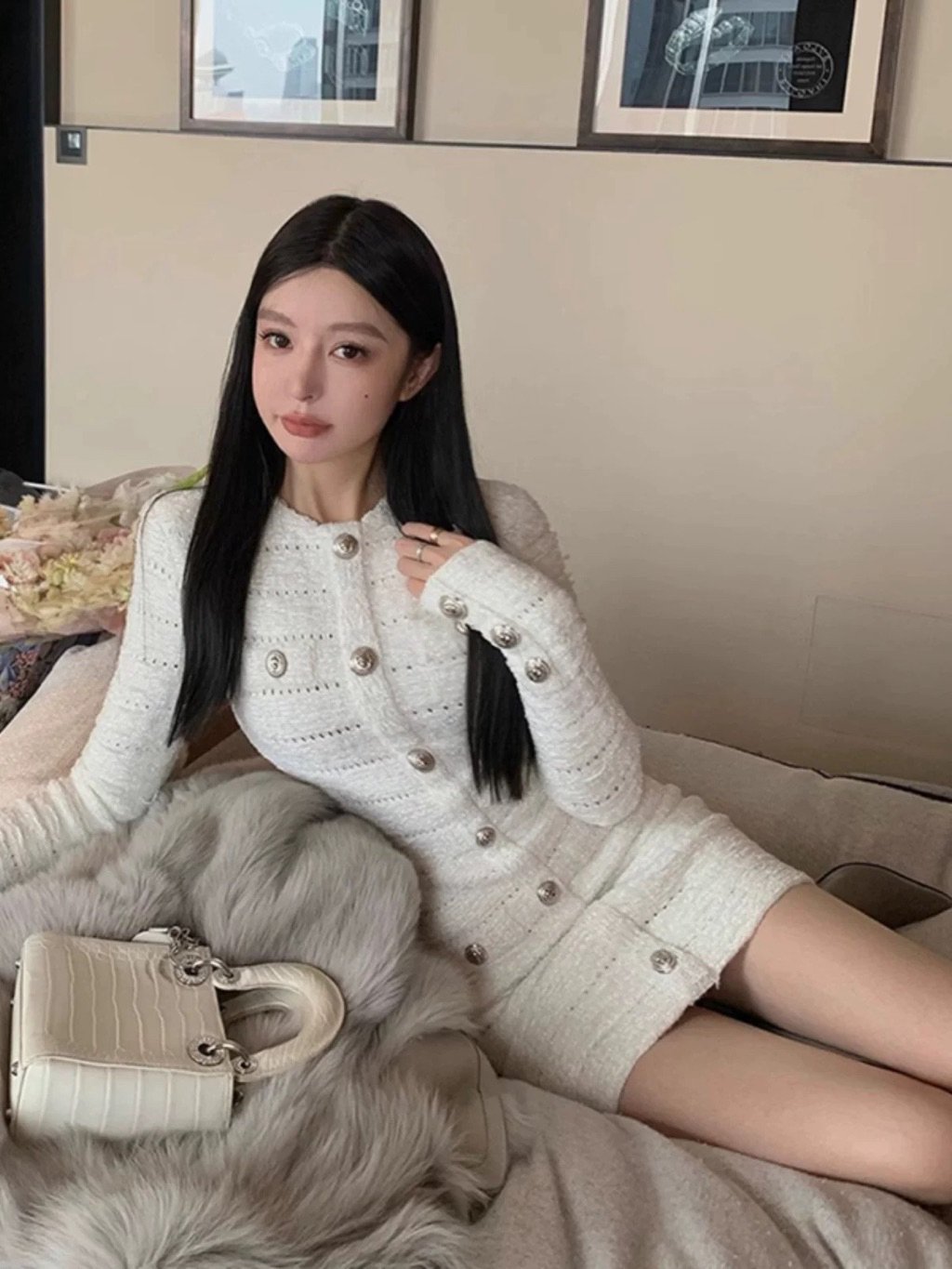 VSOCOOL Edit WHITE AIRI DRESS