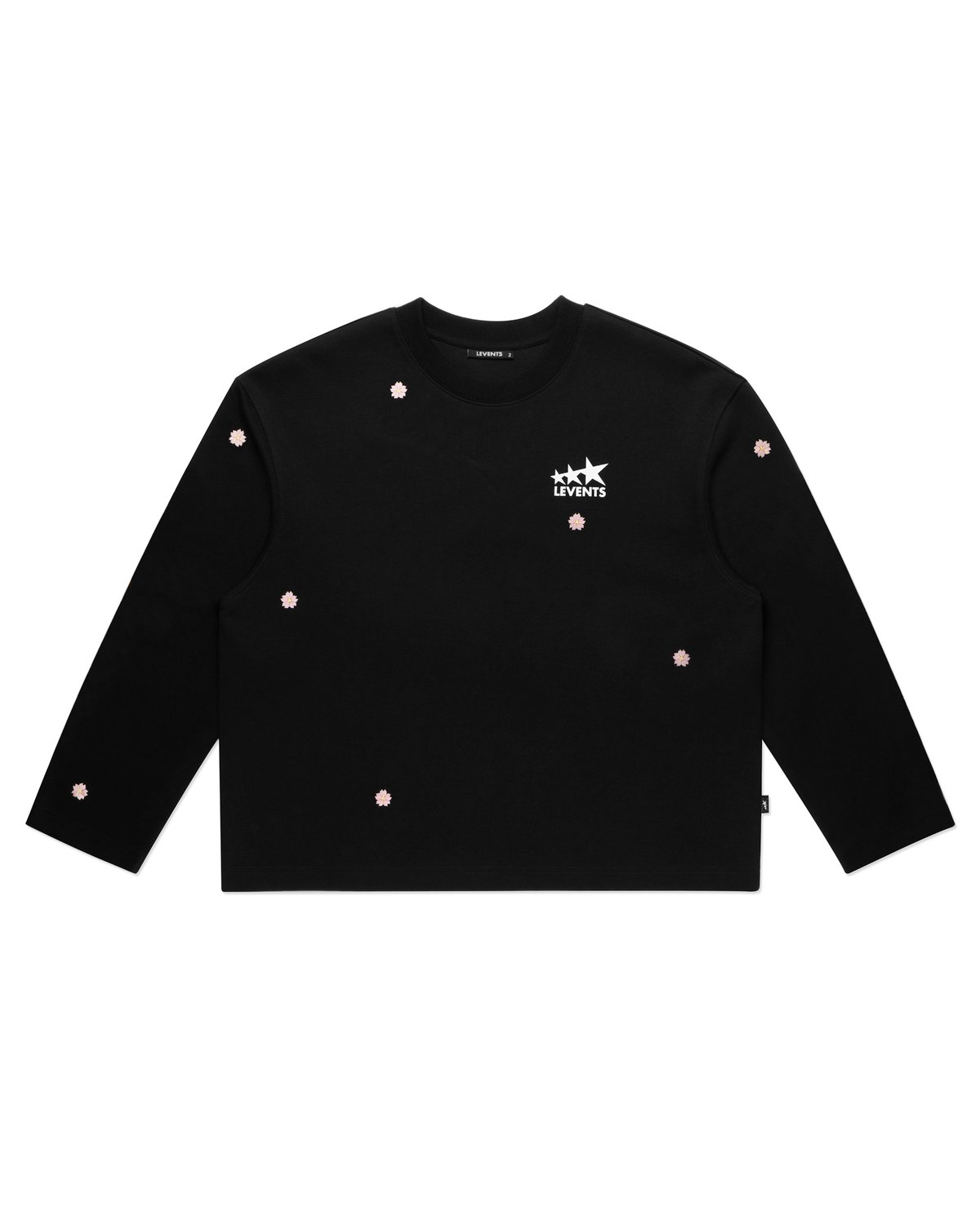 Levents® Sakura 重磅長袖 Boxy T-shirt 櫻花刺繡 寬鬆版型