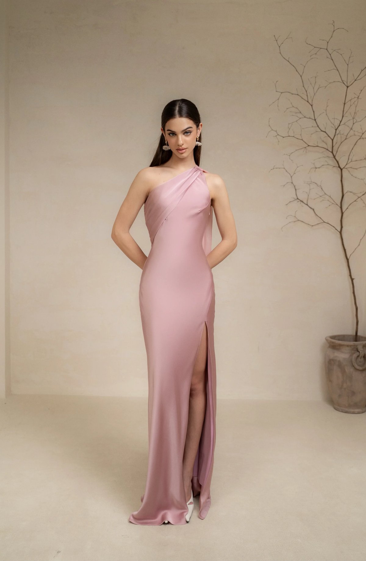 KISSERINE CAILY Silk and Chiffon Goddess Dress