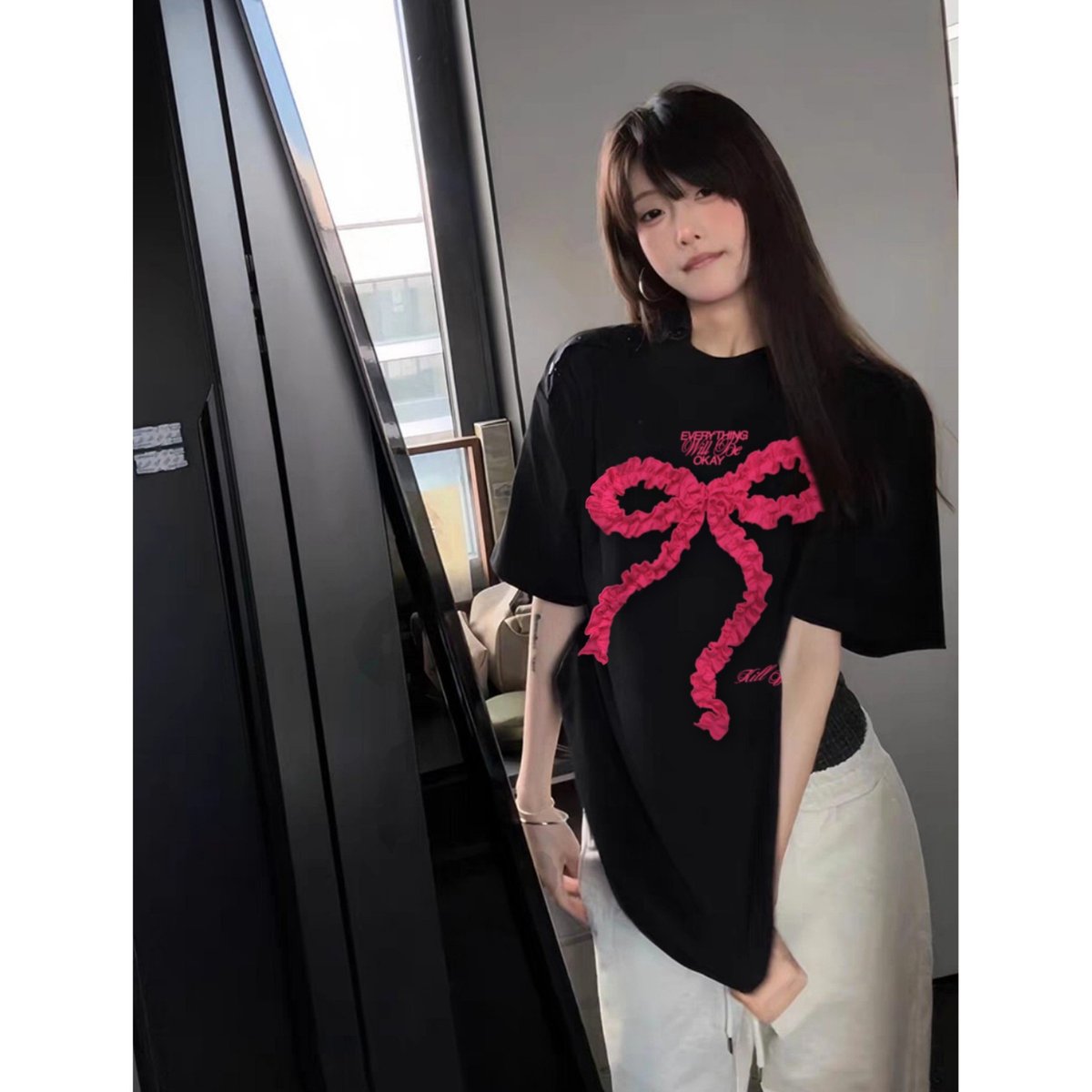 KILL SYSTEM OKAY 蝴蝶結寬鬆版 T-Shirt