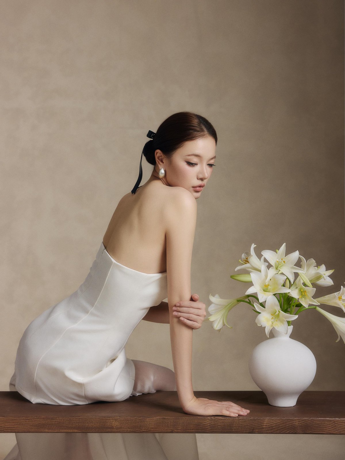 REDBEAN Josephine Embroidered Strapless Dress