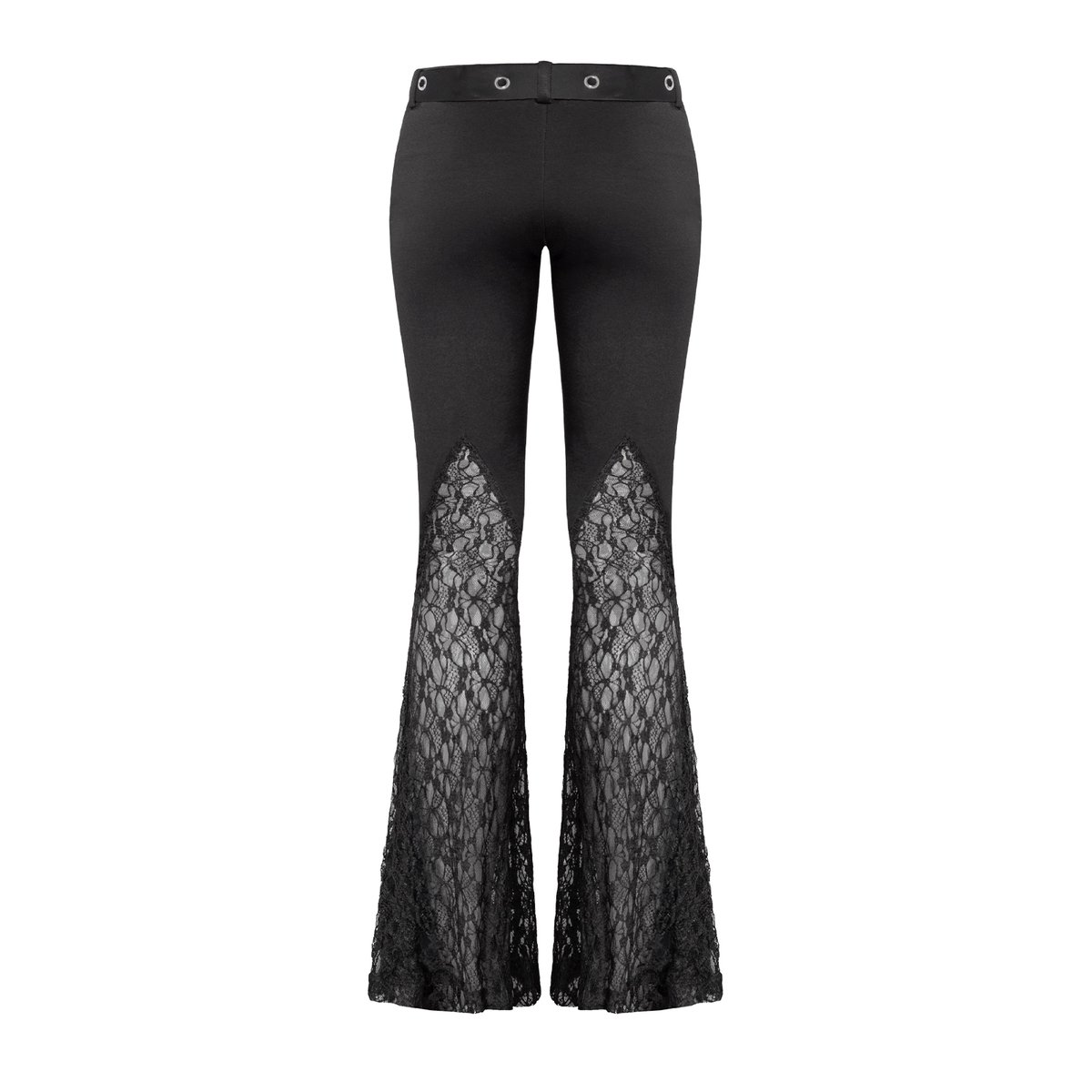SISTERS Axelle Lace-Trim Low Waist Flare Pants