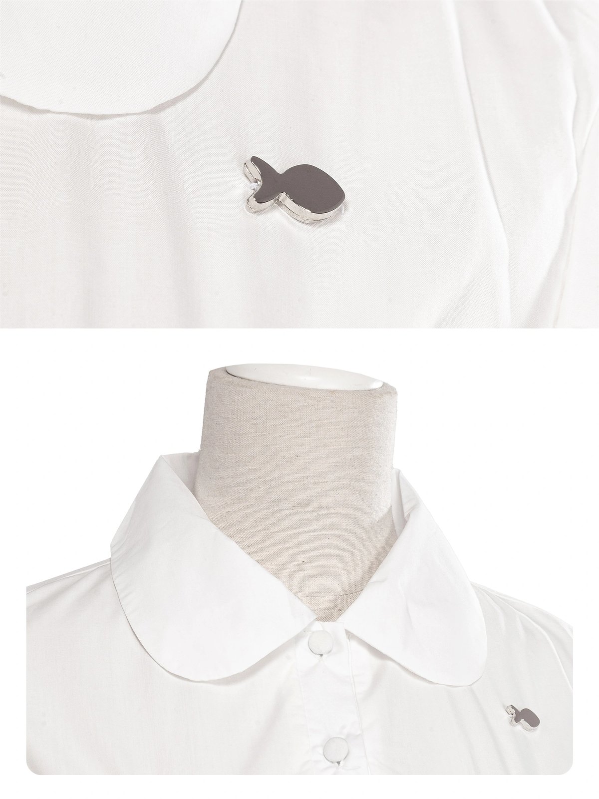 DKMV Maddy Ruffle Collar Puff Sleeve Blouse