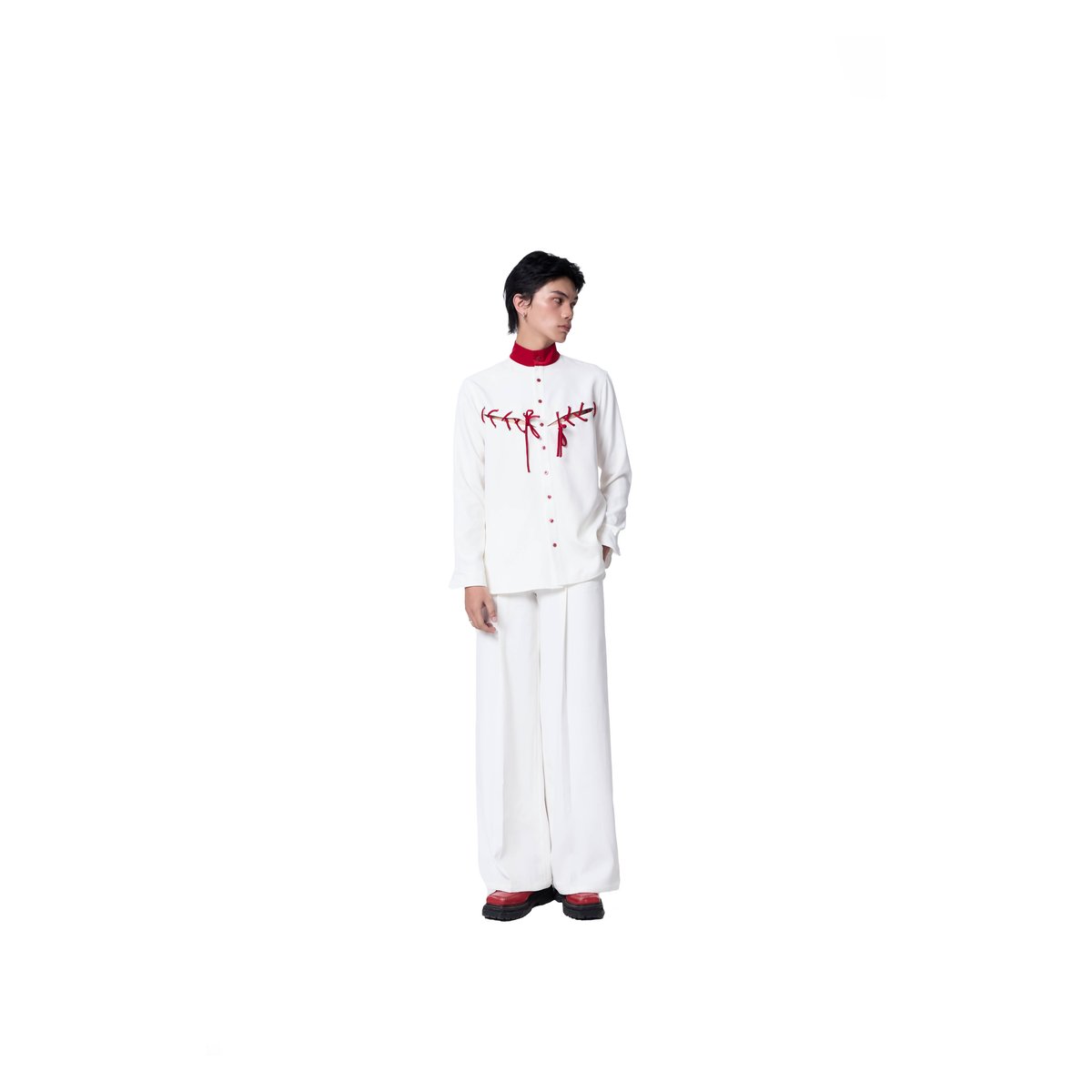 DUUSTU Cảm Nắng Couple Look Collection 1 - White Ribbed Pants