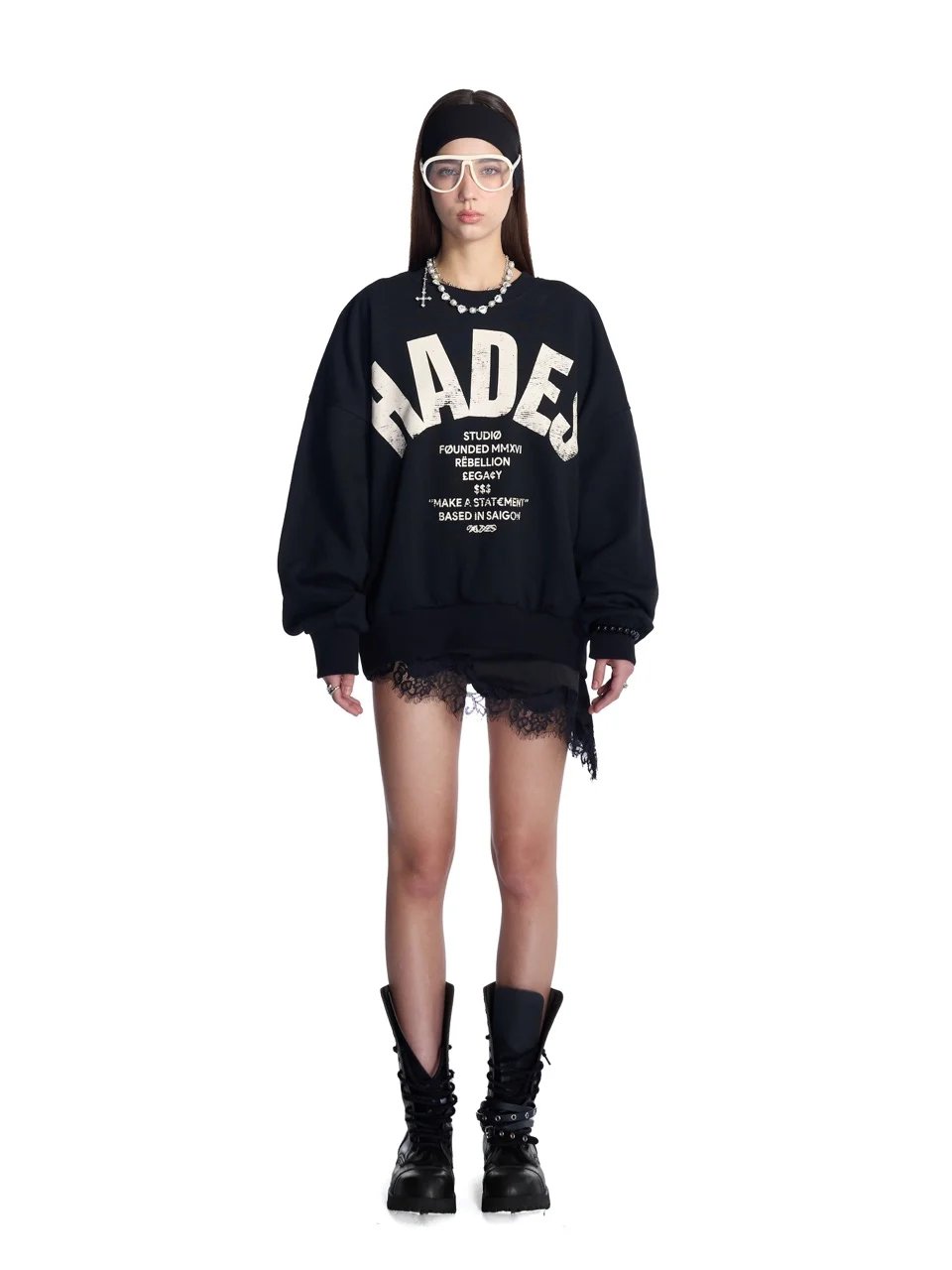HADES OG Typography Sweater - Black