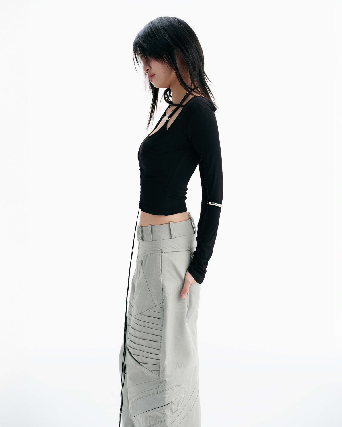 Bunnyhill BISOU Long Sleeve Top & Tube Top Set - Black