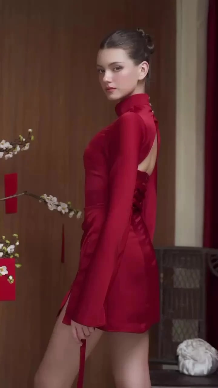 KISSERINE NHU Y 禮服 | 越式改良旗袍風 短裙連身裙