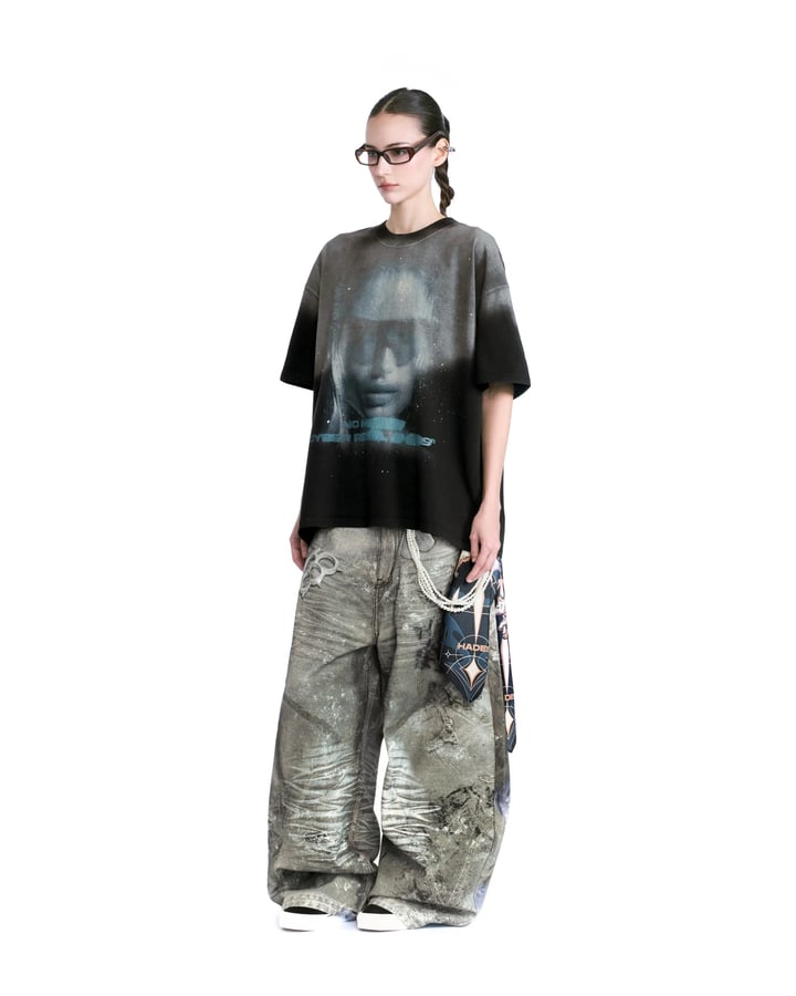 HADES Matrix Wash 潮流水洗印花 T-Shirt