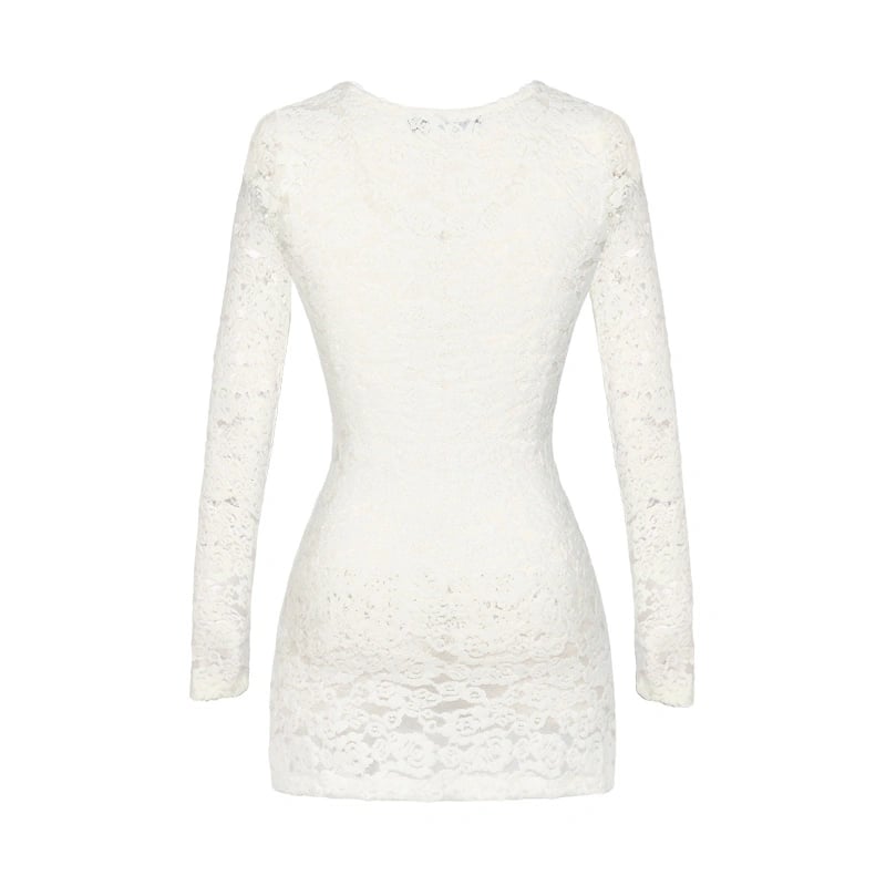 SISTERS Babies Lace Long Sleeve Cut-out Bodycon Dress
