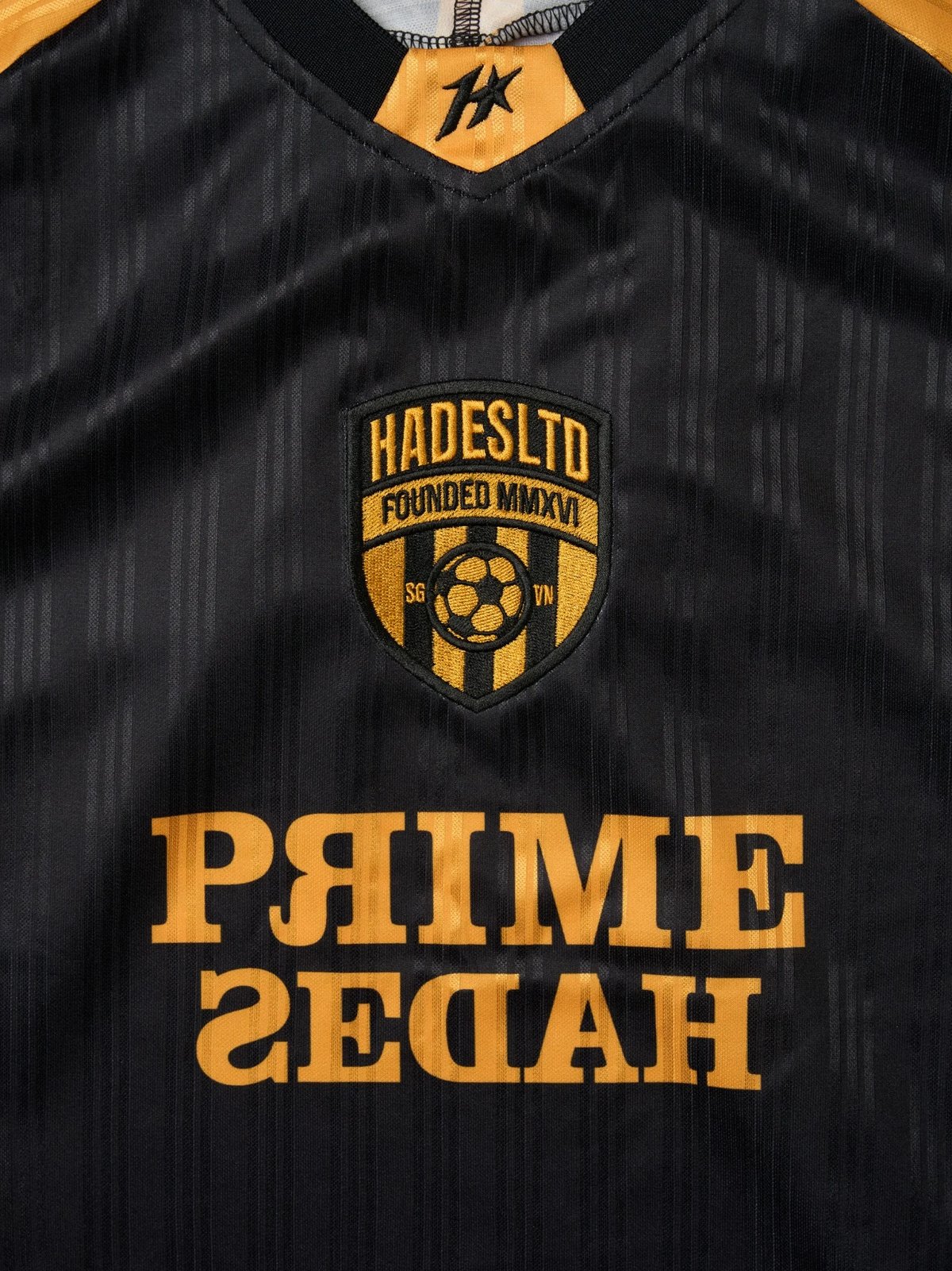 HADES Captain Jersey 條紋運動長袖上衣 - 黑色