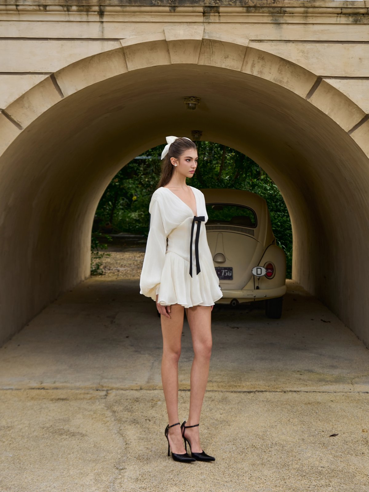 AMELIE LULLABY Dress with Black Bow