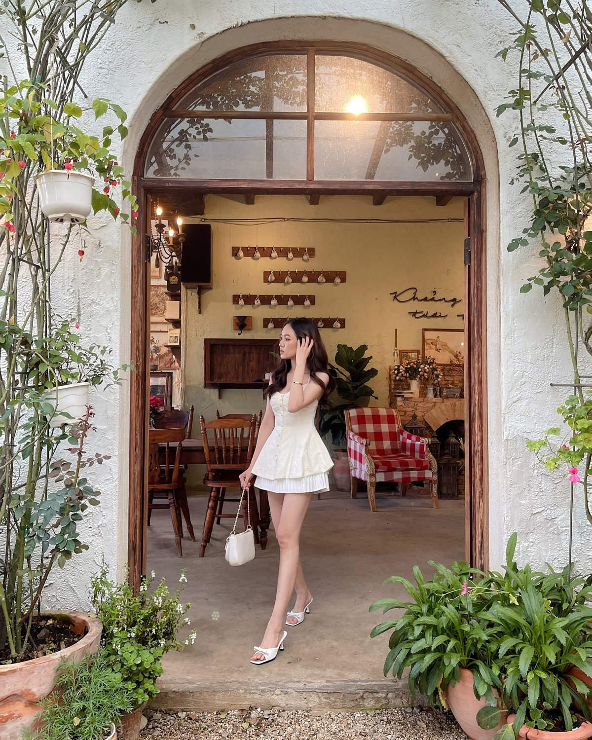 REDBEAN Angeline Button-Up Embroidered Camisole Top