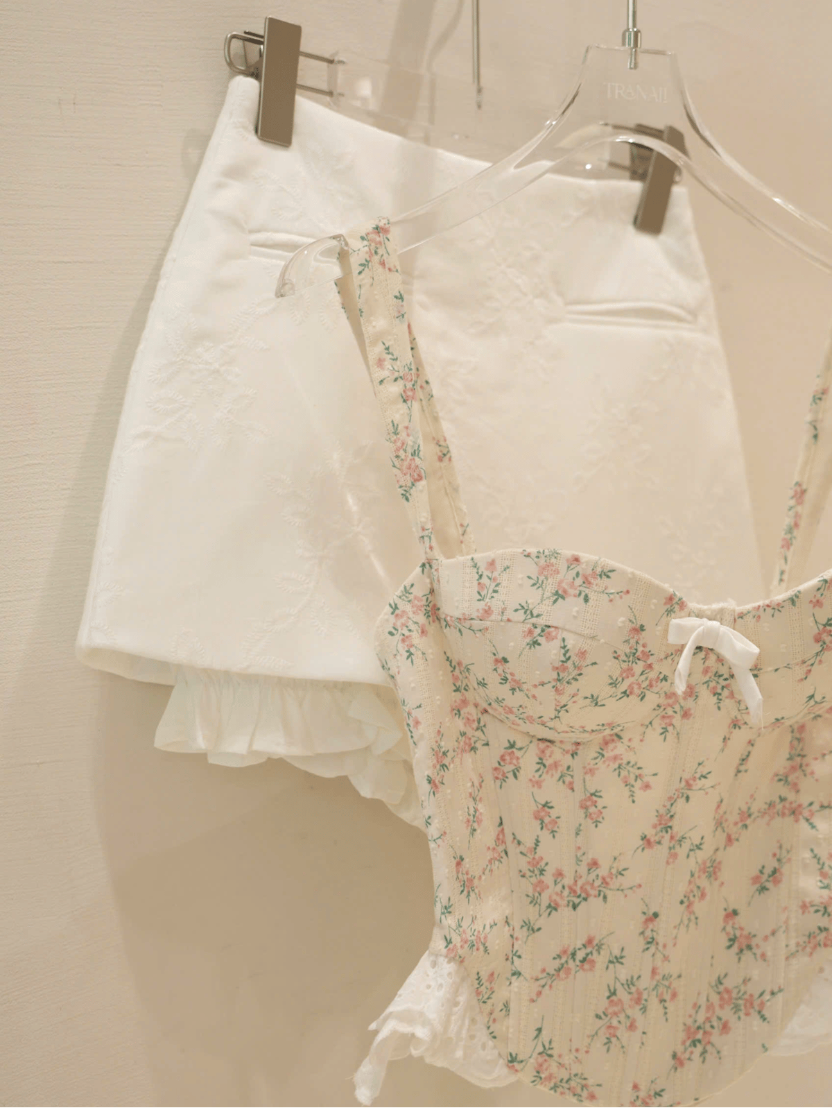 Tran Ali Corset Top and A-Line Skirt Set