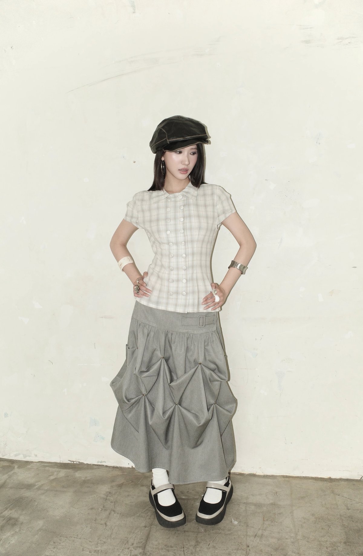 NEST SKIRT Draped Sculptural Skirt by INTO.EIGHT