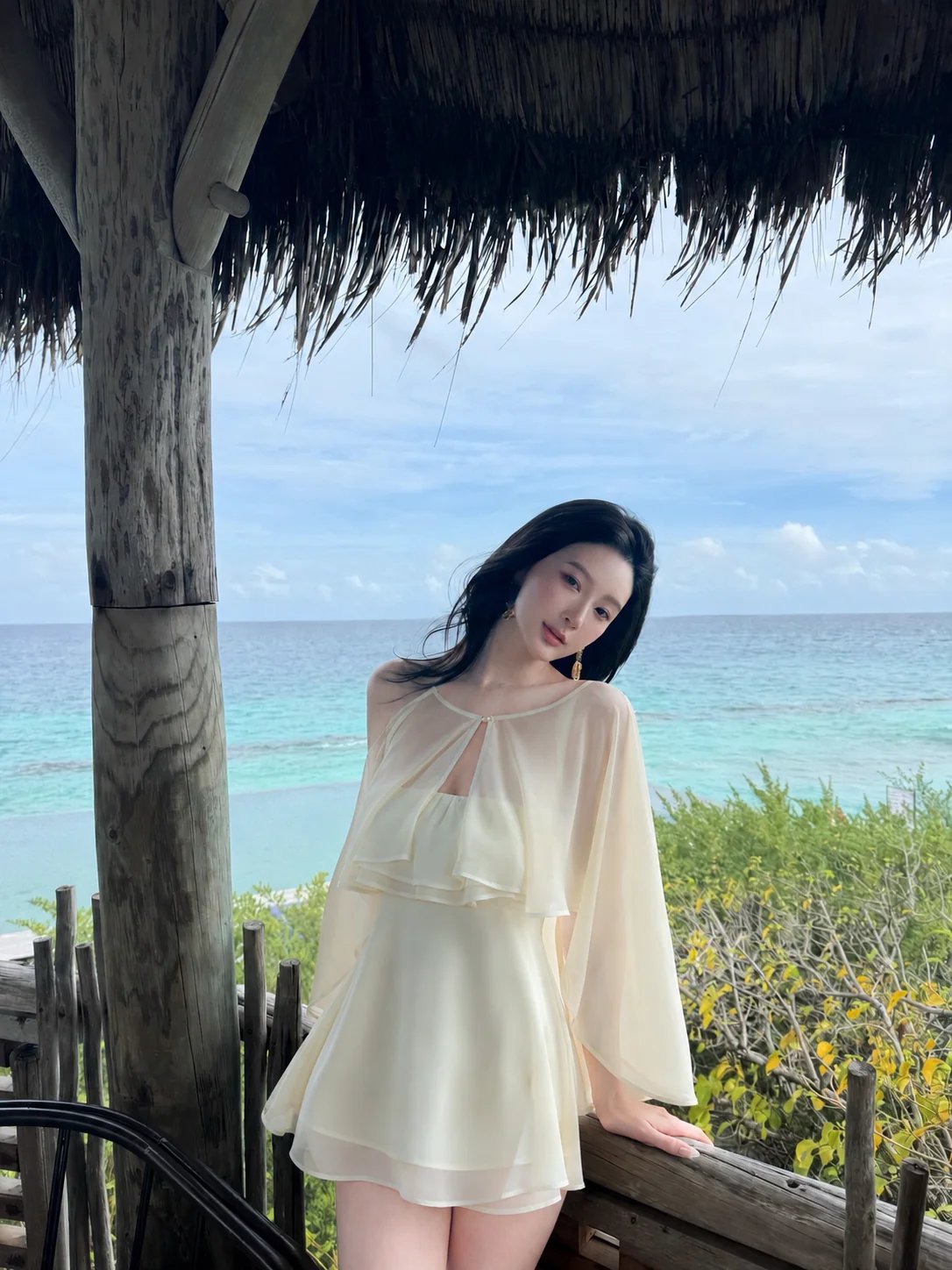 Sugar Crush Aeri Dress - Cream Yellow Ruffle Mini Dress