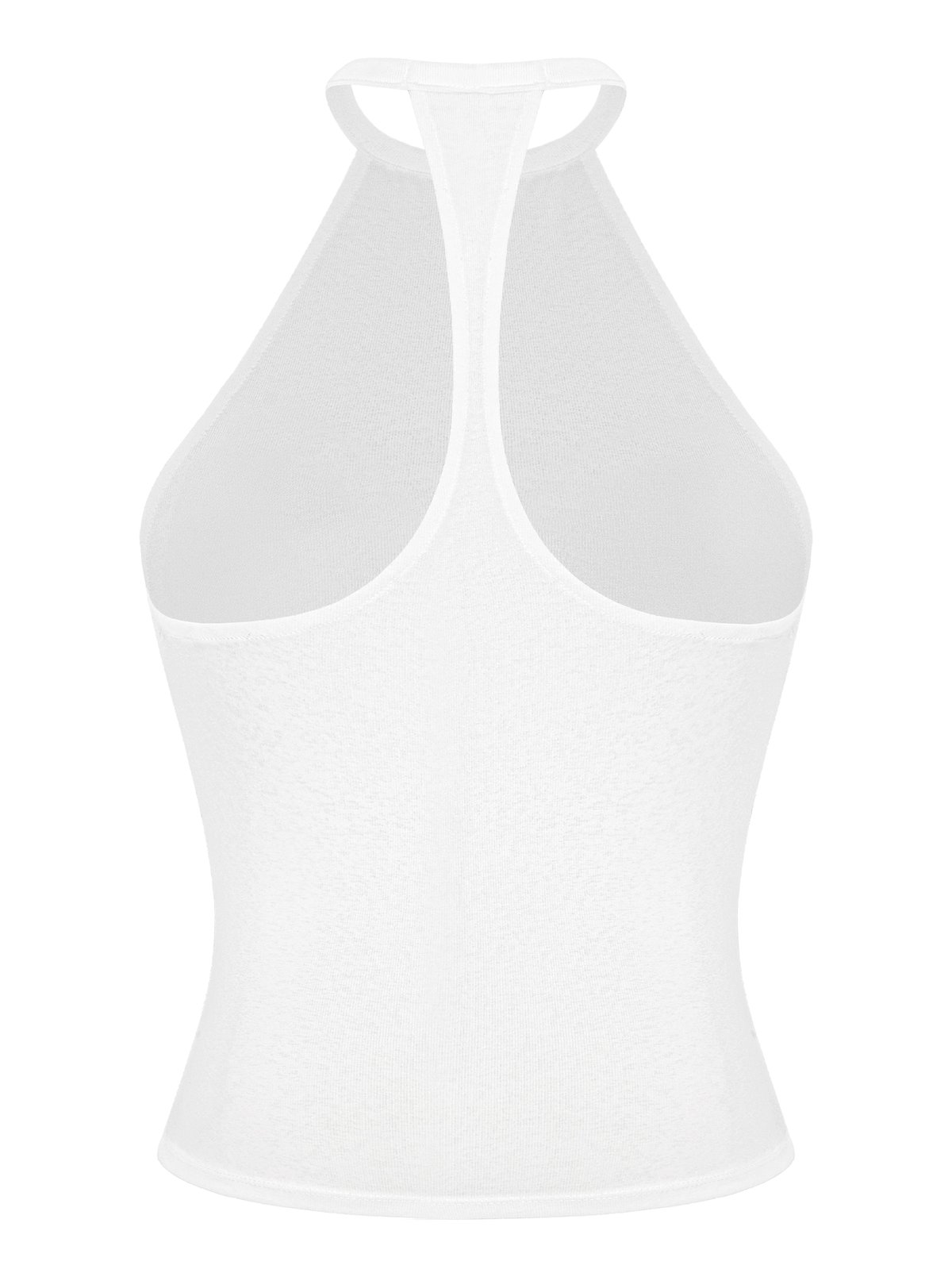 SISTERS Lotus Longline Halter Top - White